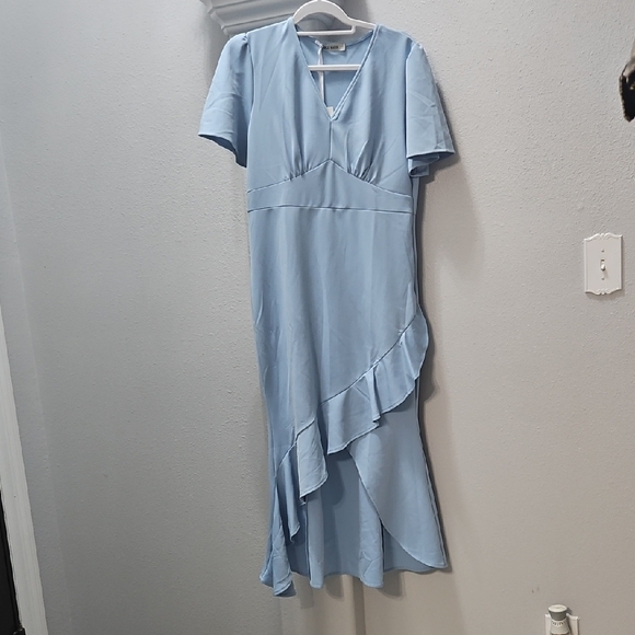Grace Karin Asymmetrical Light Blue Dress - Picture 1 of 4
